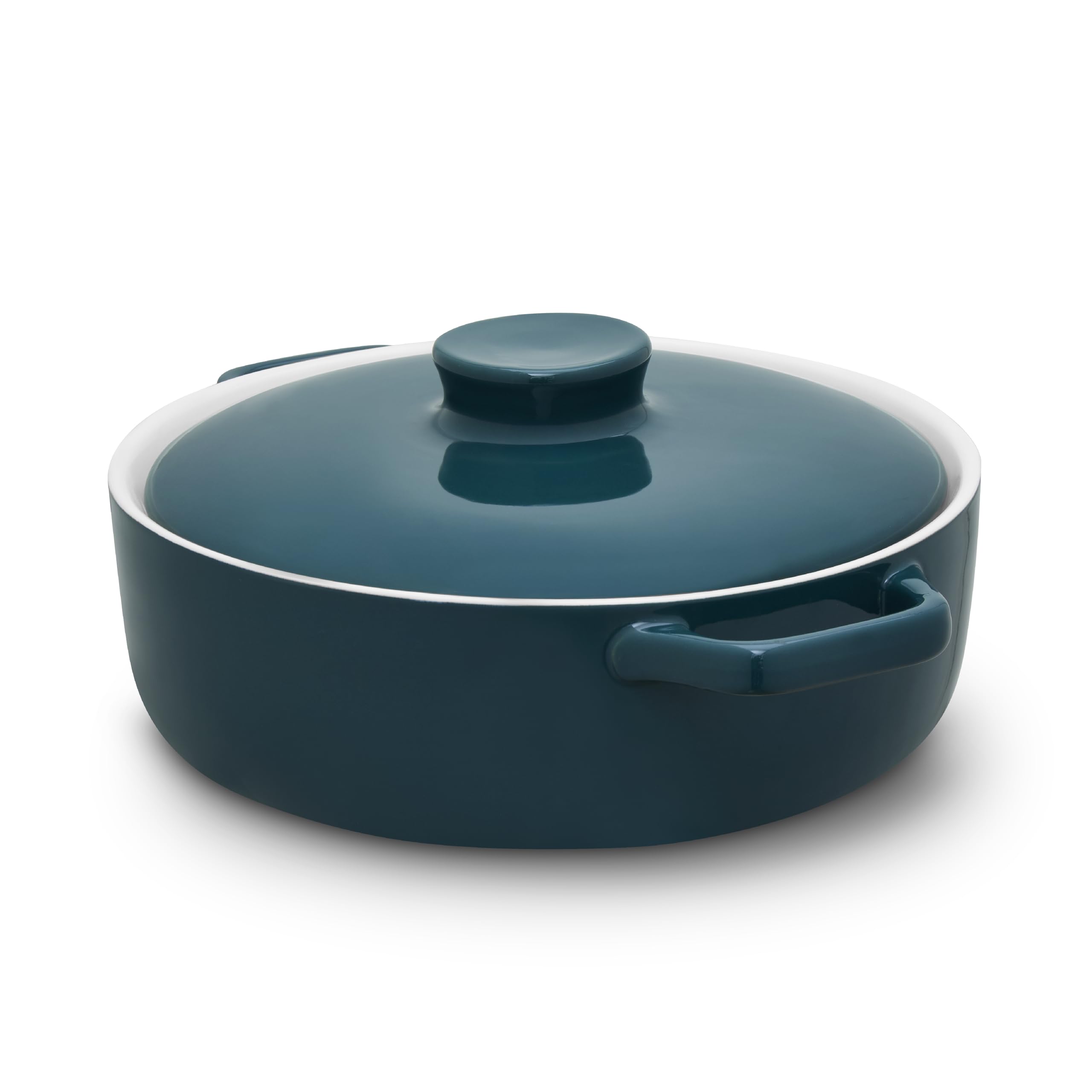 Nattura 23.5cm Shallow Casserole Teal