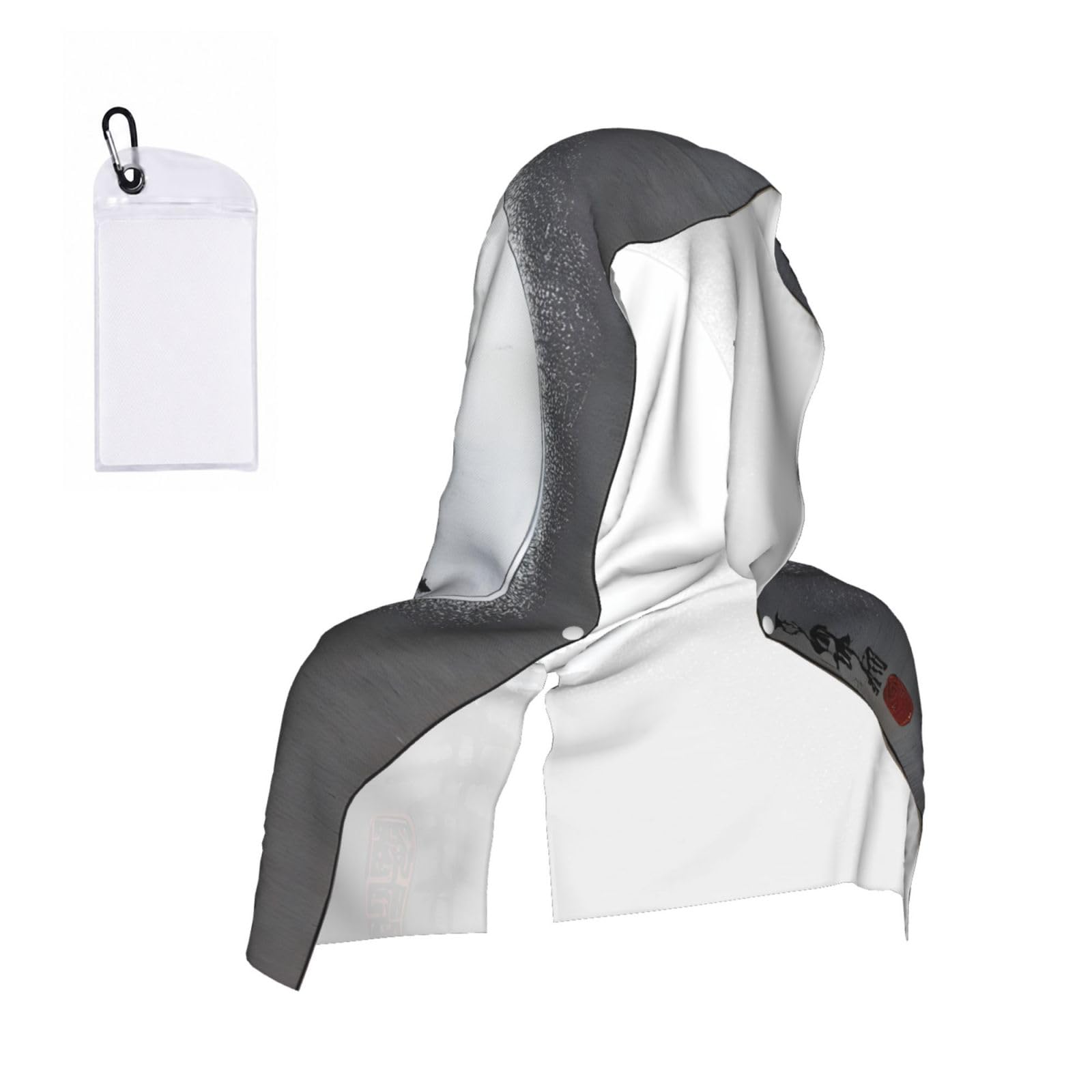 CNTDBU Moon Pine Tree Cooling Towel Hooded-Instant Chill Neck Cover for Sports, UV Cooling Rag for Running Gym