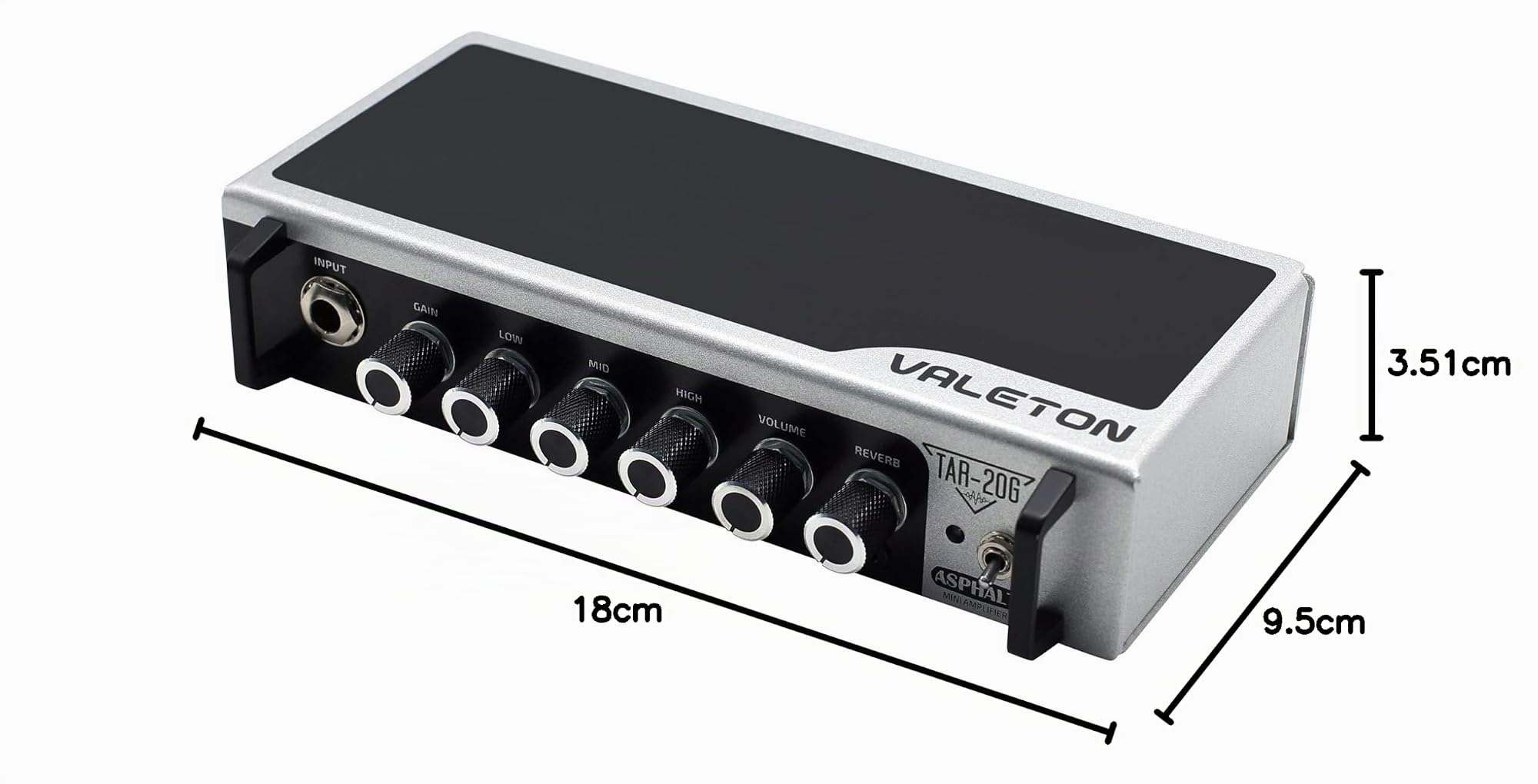 Valeton Tête d'amplificateur de Guitare TAR-20G avec pédale d'ampli pour Studio de Bureau avec Cab SIM