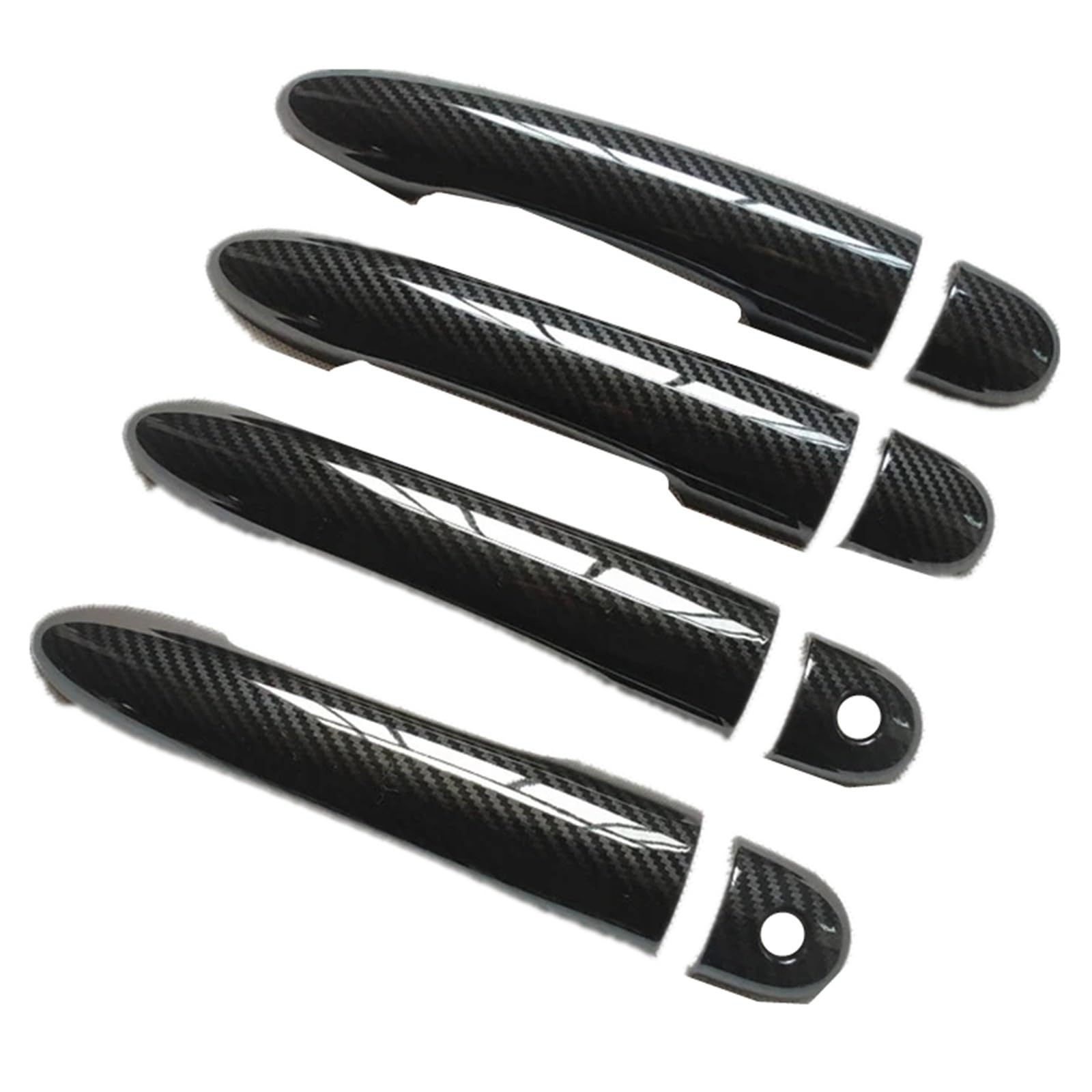 Rdwspli One Color Exterior Handle Shell Compatible With For Clio 3 For Mk3 2006-2012 Door Handle Cover Trim Handles Covers Accessories Abs Imitation Carbon Fiber