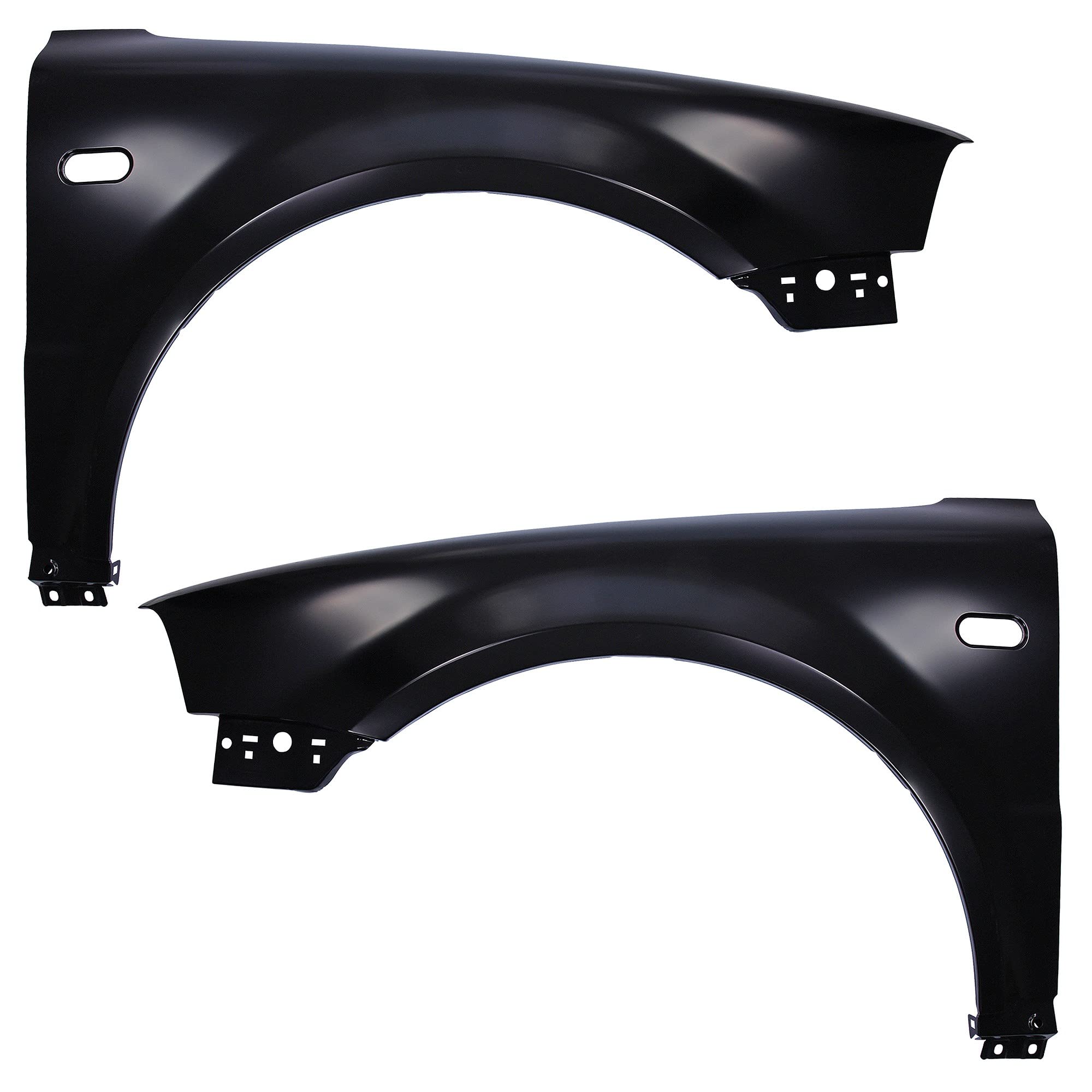 BESTPRICE 1x aile avant gauche avec trou pour clignotant, 1x aile avant droite avec trou pour clignotant Compatible avec VW PASSAT B5.5 (3B3),PASSAT B5.5 Variant (3B6)