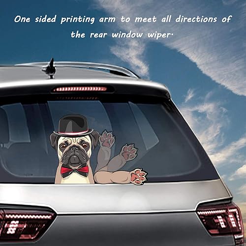 Miniatura 86 de Chihuahua - Calcomanía para limpiaparabrisas trasero, lavable, extraíble, de PVC, divertida cola de cachorro, calcomanía decorativa