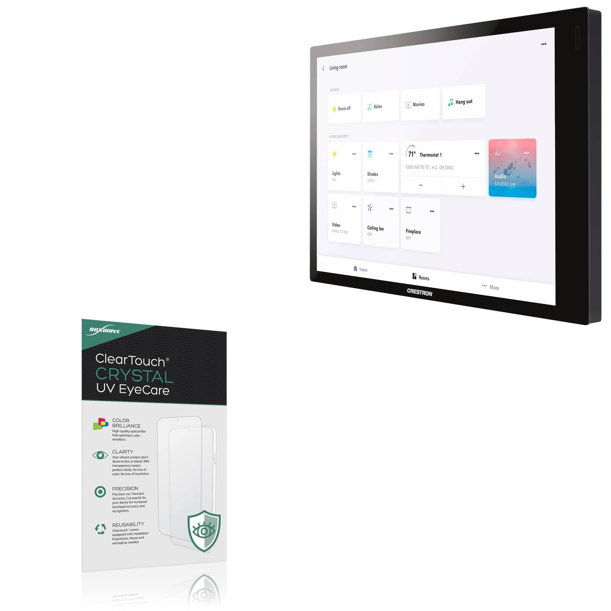 BoxWave Screen Protector Compatible With Crestron TSW-770-R (7 in) - ClearTouch Crystal Anti-UV EyeCare (2-Pack), Filters out Harmful Blue Light Reduce Fatigue