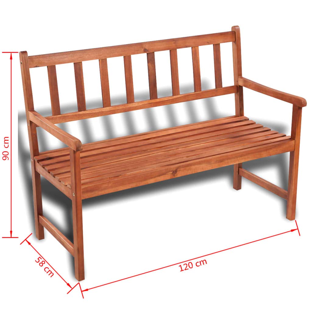 Fengshui Ławka ogrodowa z drewna akacjowego, 120 cm