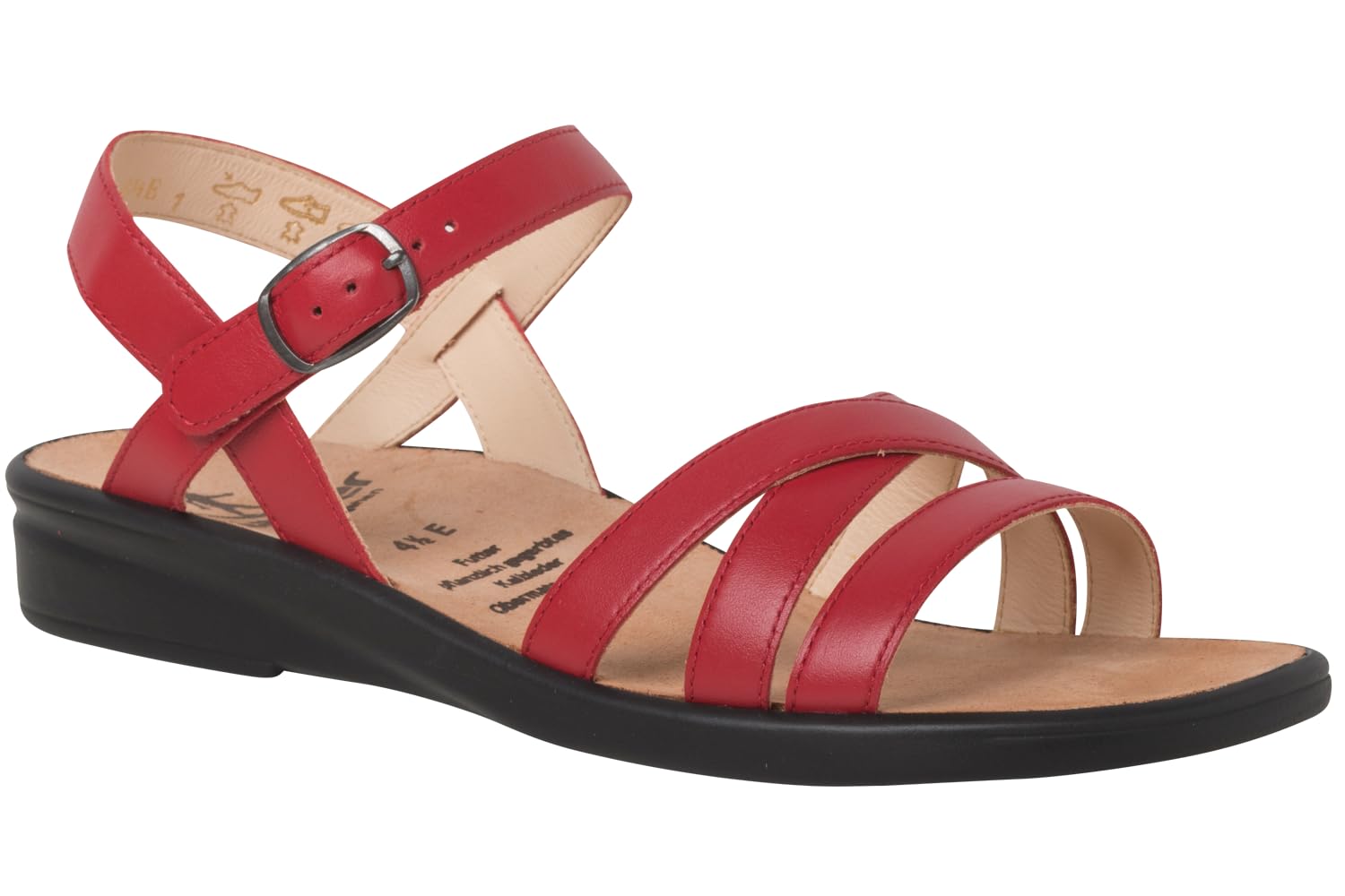 Ganter Women's Sonnica Sandals, red, 37 EU Schmal