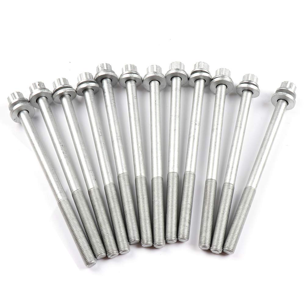 ECCPPCylinder Head Bolts Kit ES72905 for 96-12 for Subaru Baja Forester Legacy Outback Impreza for Saab 9-2X 2.5L Turbo EJ25D EJ205 EJ255 EJ25T Head Studs Kit (Qty: 12)