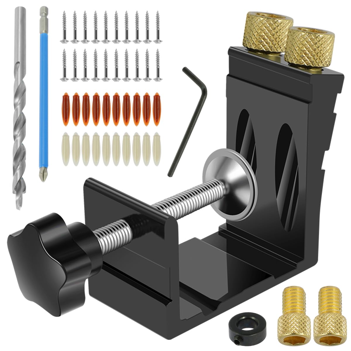 1pcs Metal Woodworking Pocket Slant Hole Jig Set Woodworking Tool for