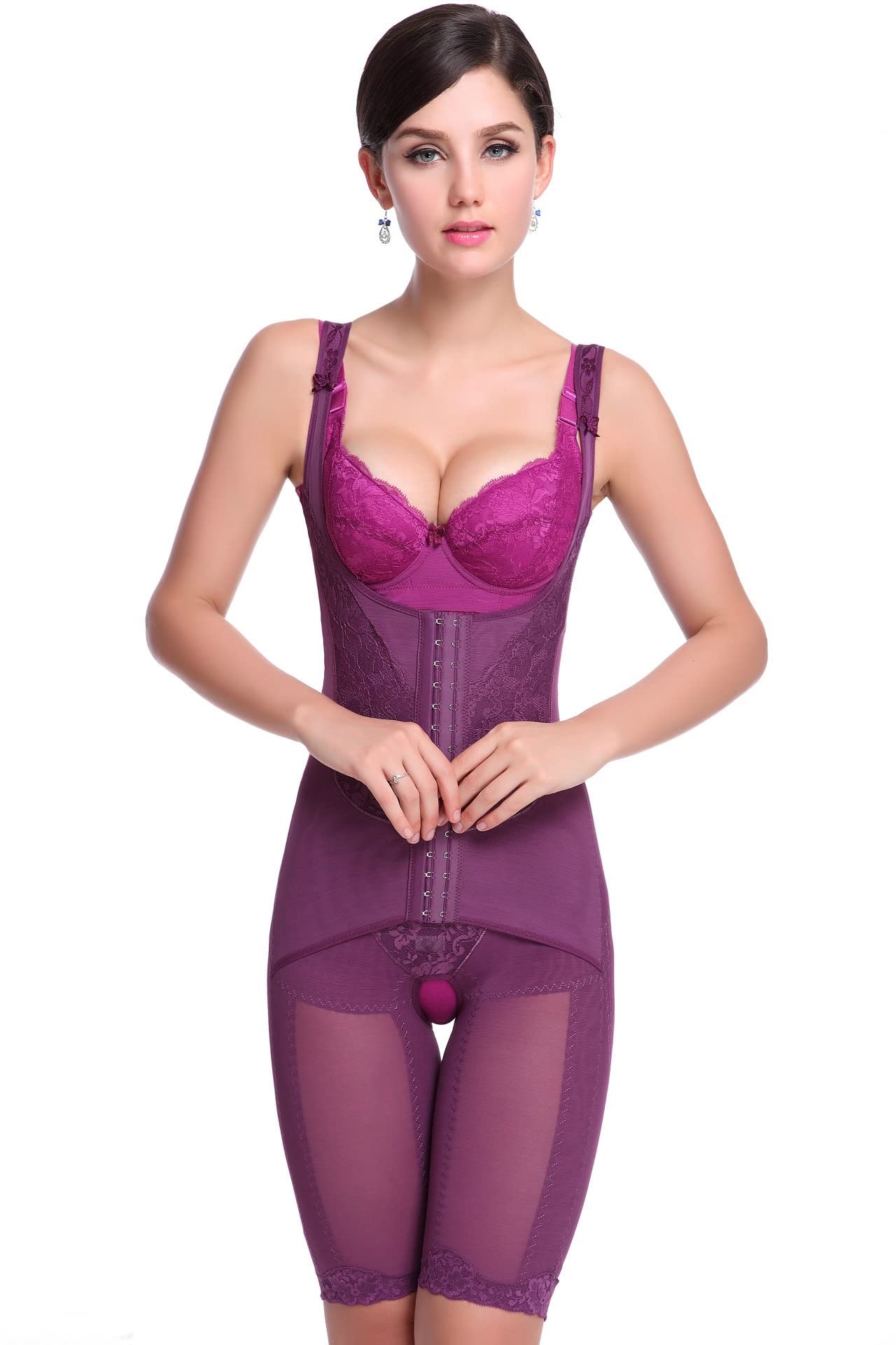MMRTDJDR Damski body wyszczuplają w talii, wyszczuplają uda i odkryty biust – body modelują
