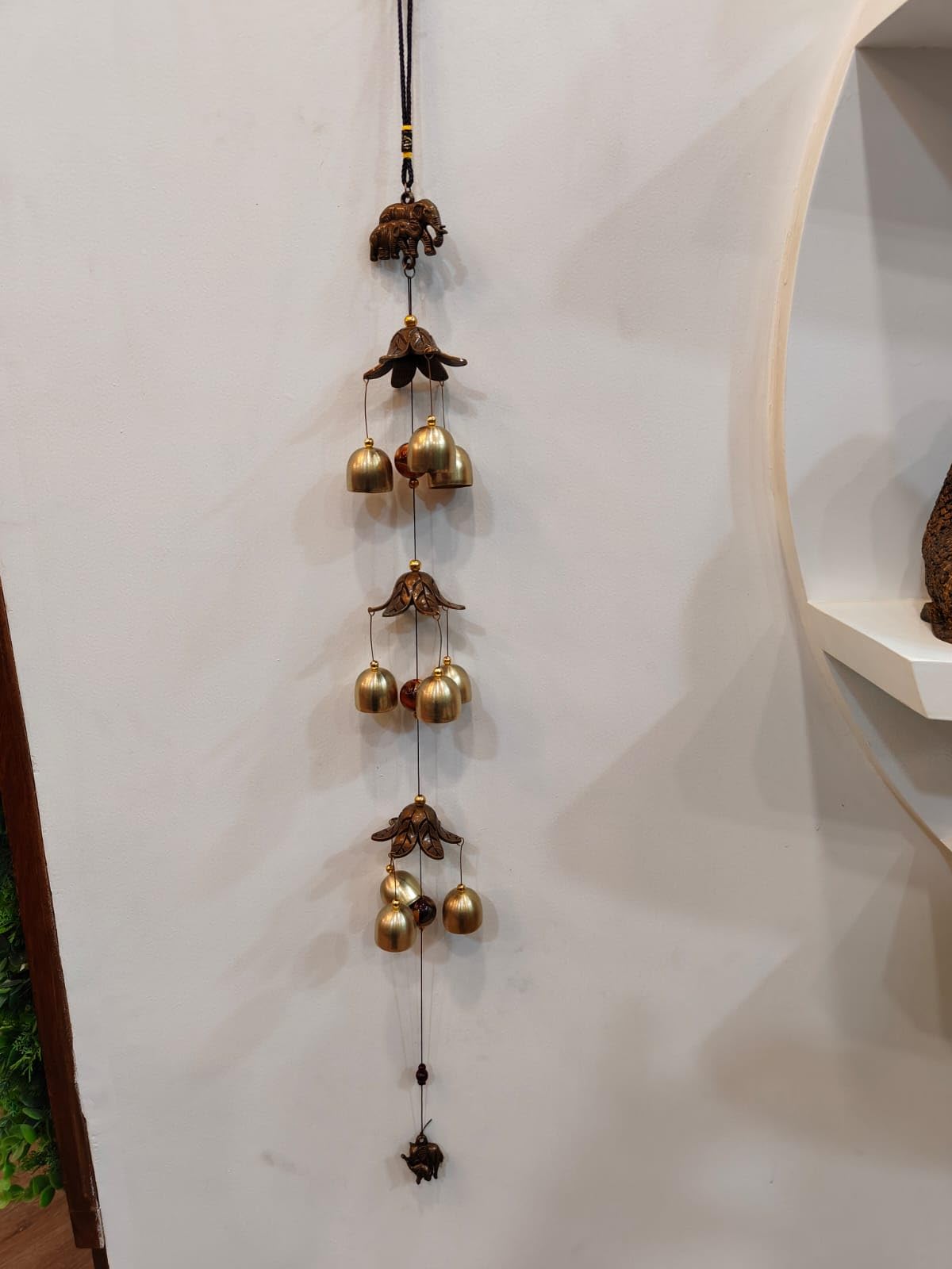 Elephant Feng Shui 6 Bells Wind Chimes for Home Positive Energy Aluminium Windchime-image-40