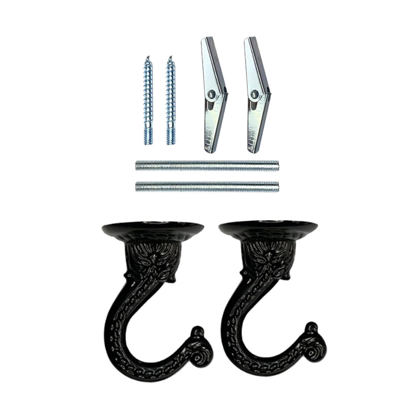 Tsophreniq 2Pcs Multipurpose and Sturdy Metal Hooks for Ceiling and Wall Installation Perfect for Home and Store Decorations Hanging Plant Hooks
