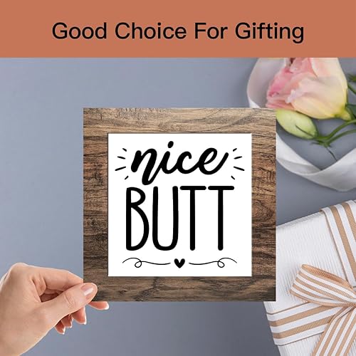 Miniatura 6 de Letrero de madera con soporte, letrero de madera para baño, decoración de inodoro, placa de madera inspiradora decoración para la salud mental