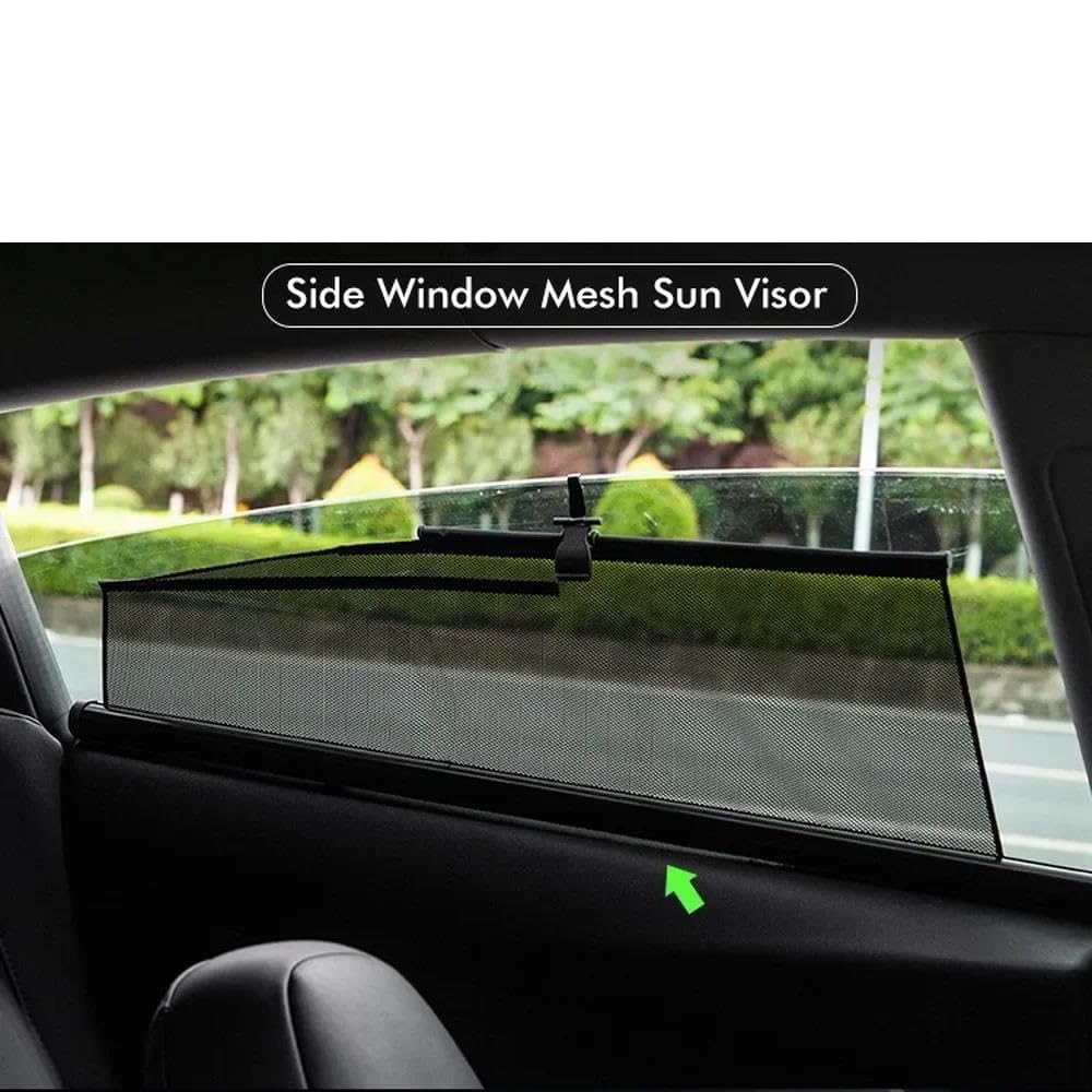 Parasol Retráctil Para Parabrisas Delantero Y Trasero Para Tesla Para Model Y 2025 Parasol Coche Magnético