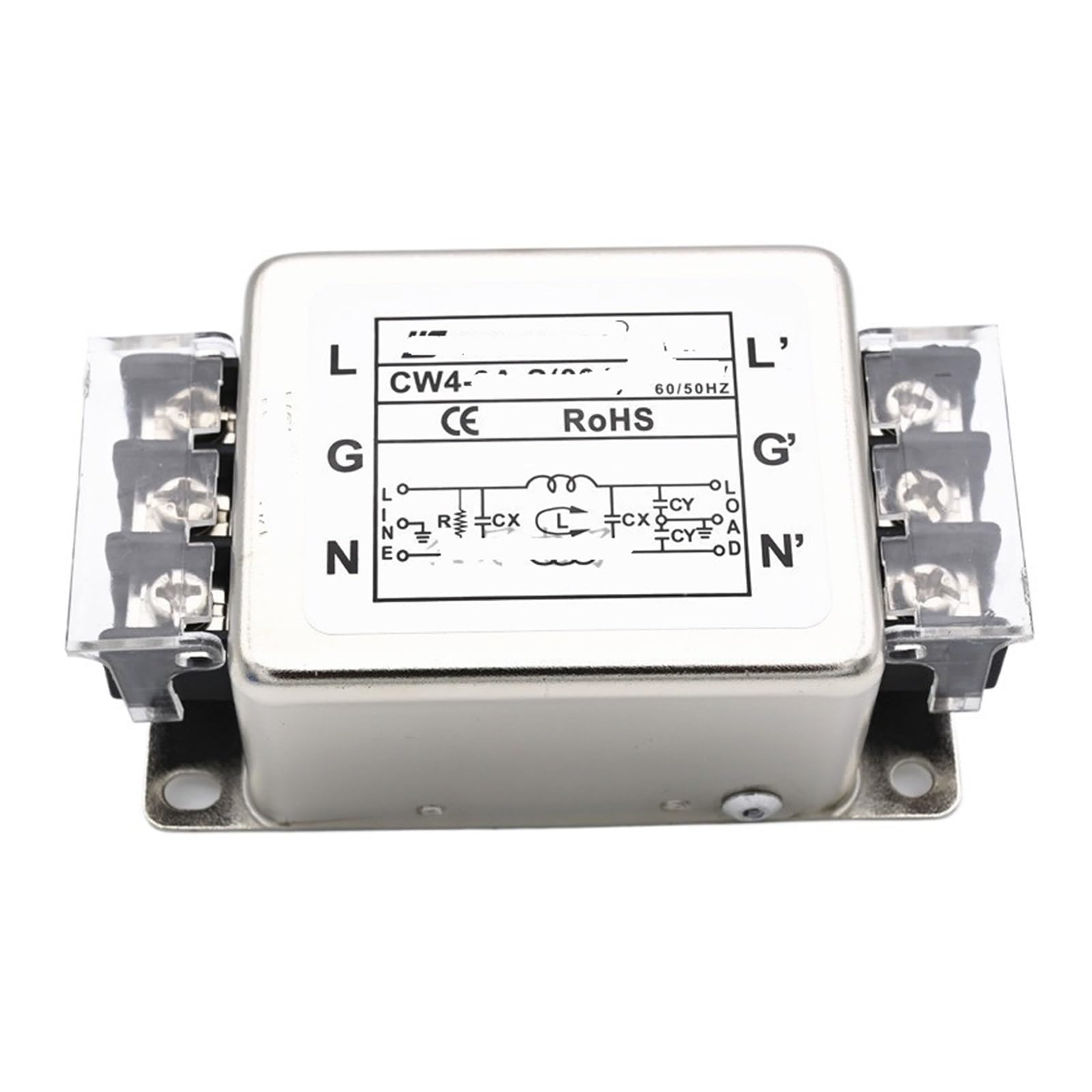 Filtre alimentation CW4 anti-interférence 250V à bornier sécurisé