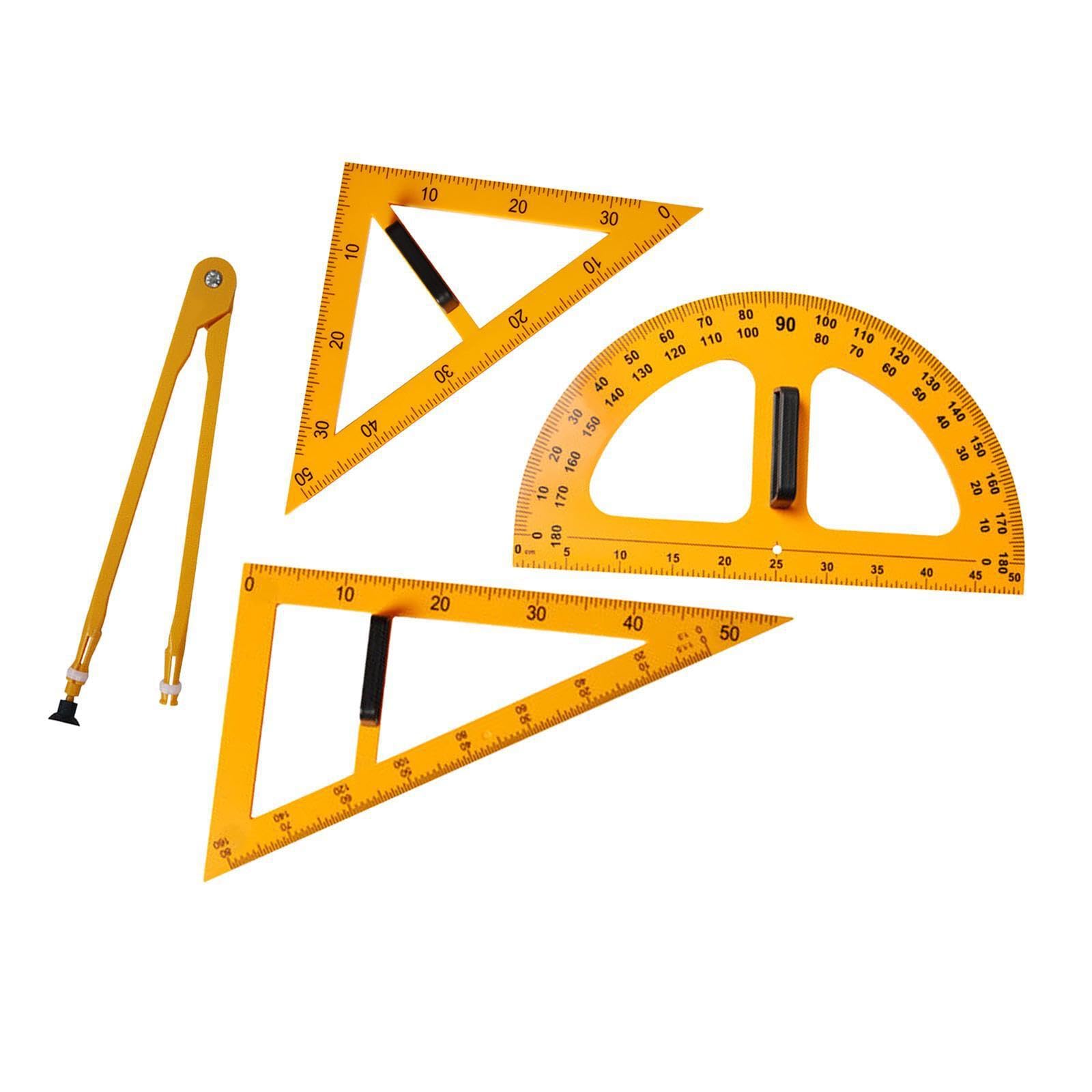 Regla multifunción para matemáticas y geometría, material didáctico de gran tamaño para dibujar lecciones de matemáticas, útiles para profesores, herramienta de
