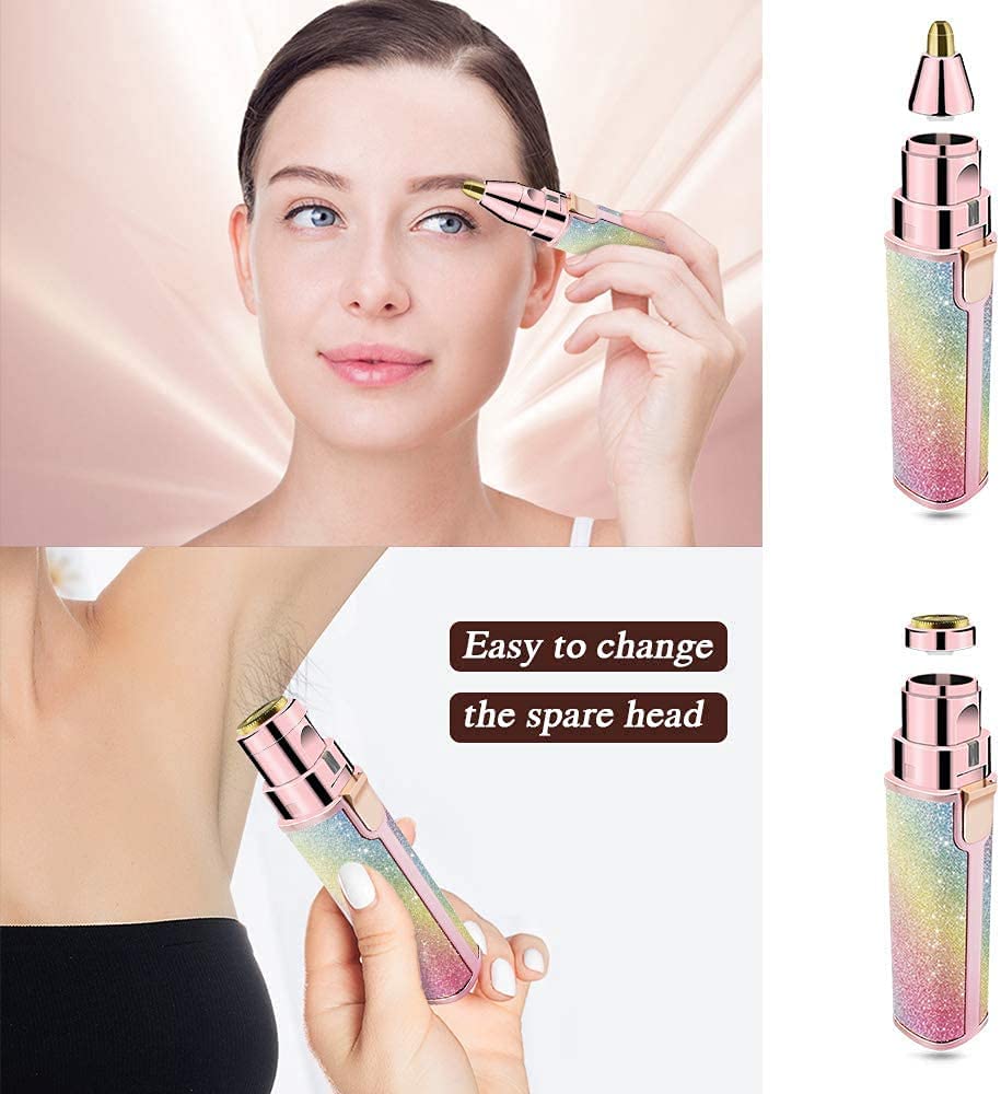 Red-Rubby 2 IN 1 USB FLAWLESS TRIMMER Rainbow Runtime: 45 min Trimmer for Men & Women (Multicolor) 3