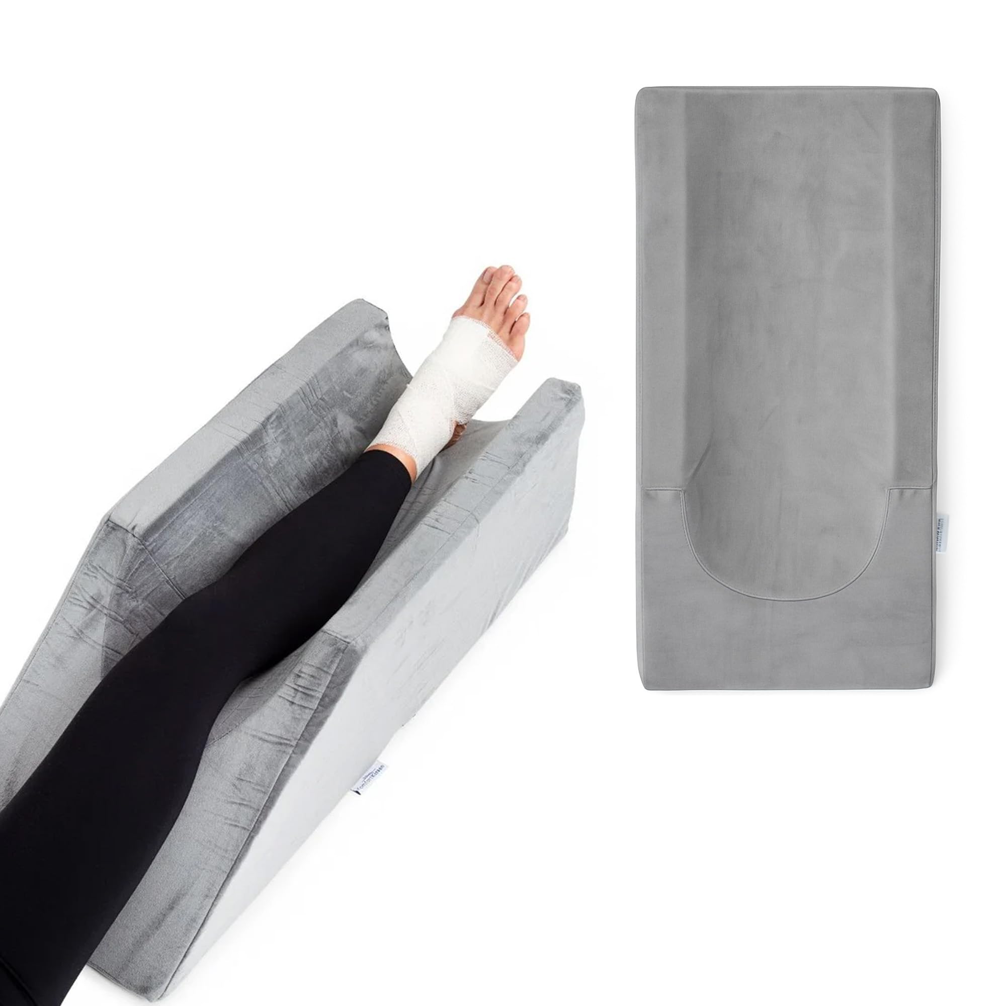 MKS Cuscino per vene, cuscino per gambe in memory foam, morbido e lavabile, cuscino per gambe e piedi, supporto per gambe in caso di lesioni o dopo interventi chirurgici