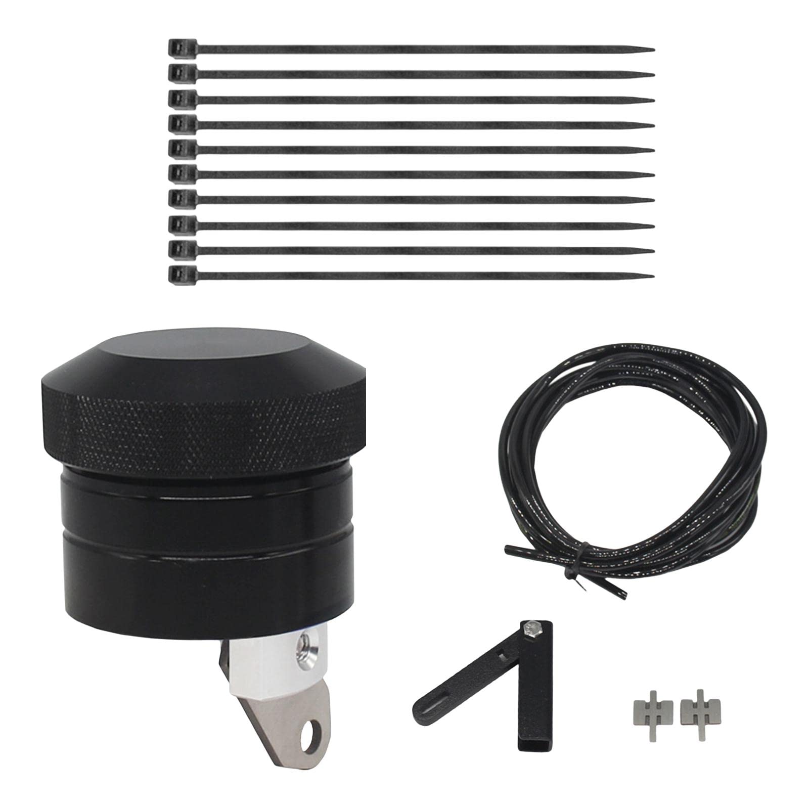 Motorrad-Kettenöler, Motorrad-Schmiersystem, Aluminium-Flüssigkeitsbehälter, Öltankbecher, Motoröler für die meisten Motorradmodelle, Schwarz