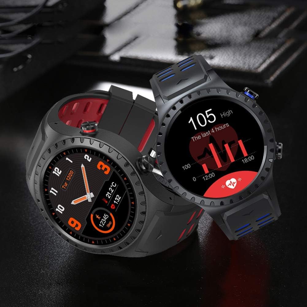 GPS Bluetooth Sport Smart Watch Bussola Sport all'Aria Aperta, Fitness Tracker Impermeabile Schermo A Colori Activity Tracker con Cardiofrequenzimetro per Uomo Ragazzo Donna, Red