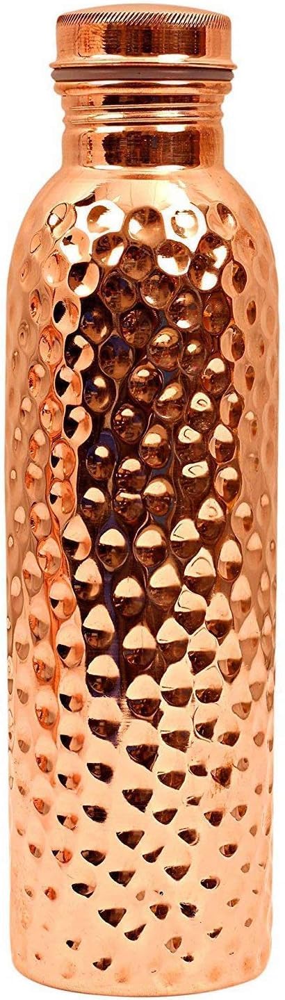 Kupfer 1000ML Wasserflasche mit 4 Kupferglas je 250ml, Kupfer Utesnsils für Wate Aufbewahrung, Küchenartikel, Trinkgeschirr Geschenkset