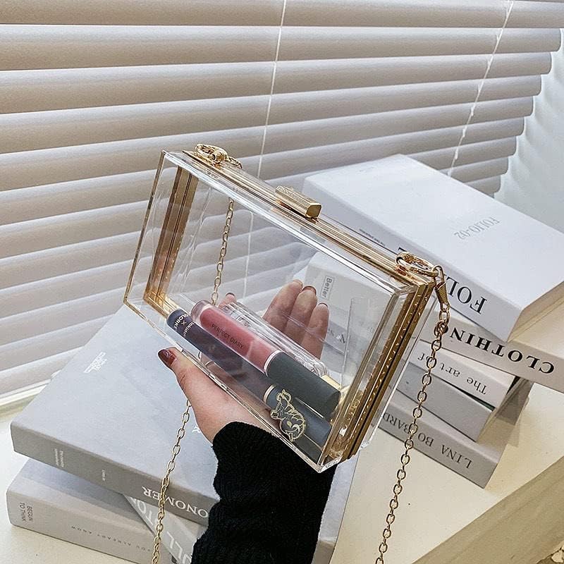 2pack acrylic clutch purse, clear purse stadium approved, Crossbody Shoulder Evening Handbag, clear purse concert approved, clear box purse ita purse its bag - Image 5
