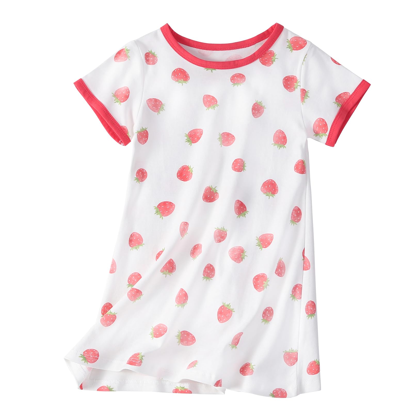 Ukyzddio Girls Cotton Nightgowns Short Sleeve Sleep Shirt Princess Nightdress