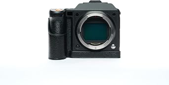 Handmade Genuine Leather Half Camera Case Bag Cover for Hasselblad X2D II 100C Black Leather Black Stitching