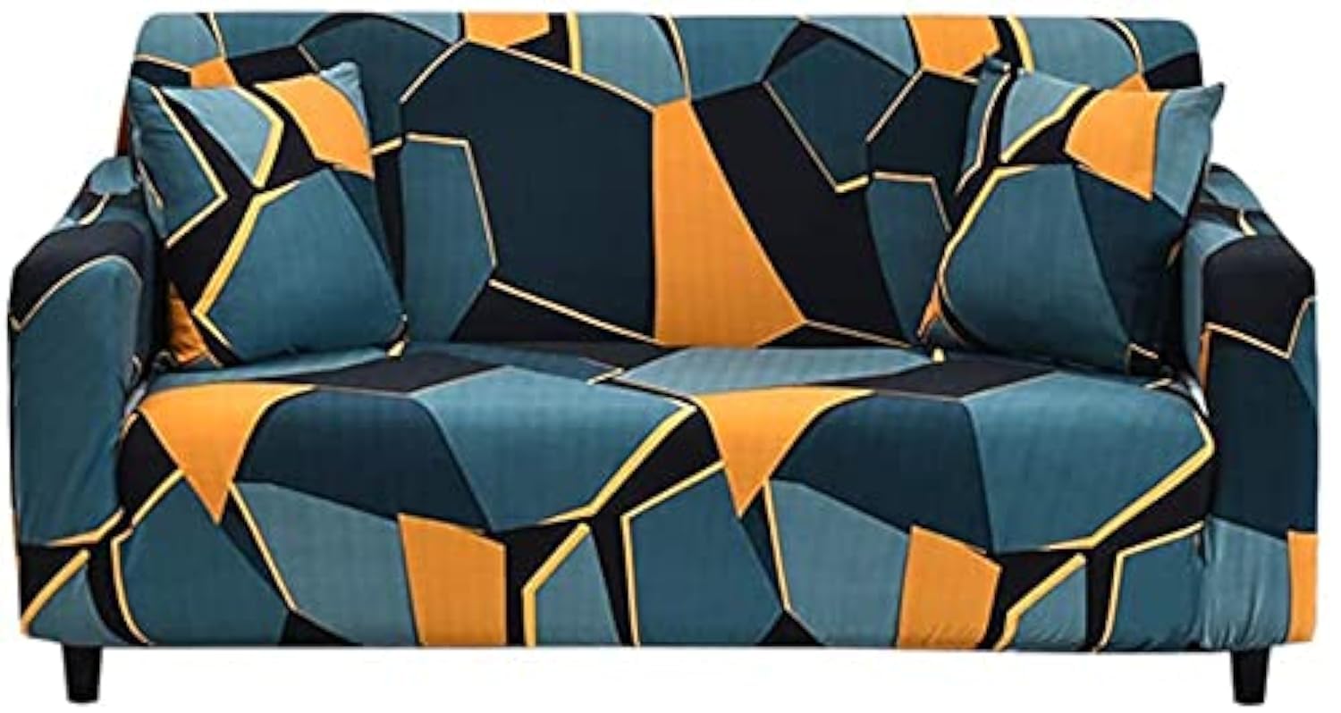 MIDODO Printed Couch Cover Stretch Sofa Covers Patterned Loveseat Slipcovers for 2 Seater Cushion Couch Love Seat Set (SWKJ, 2 Seater/Loveseat)