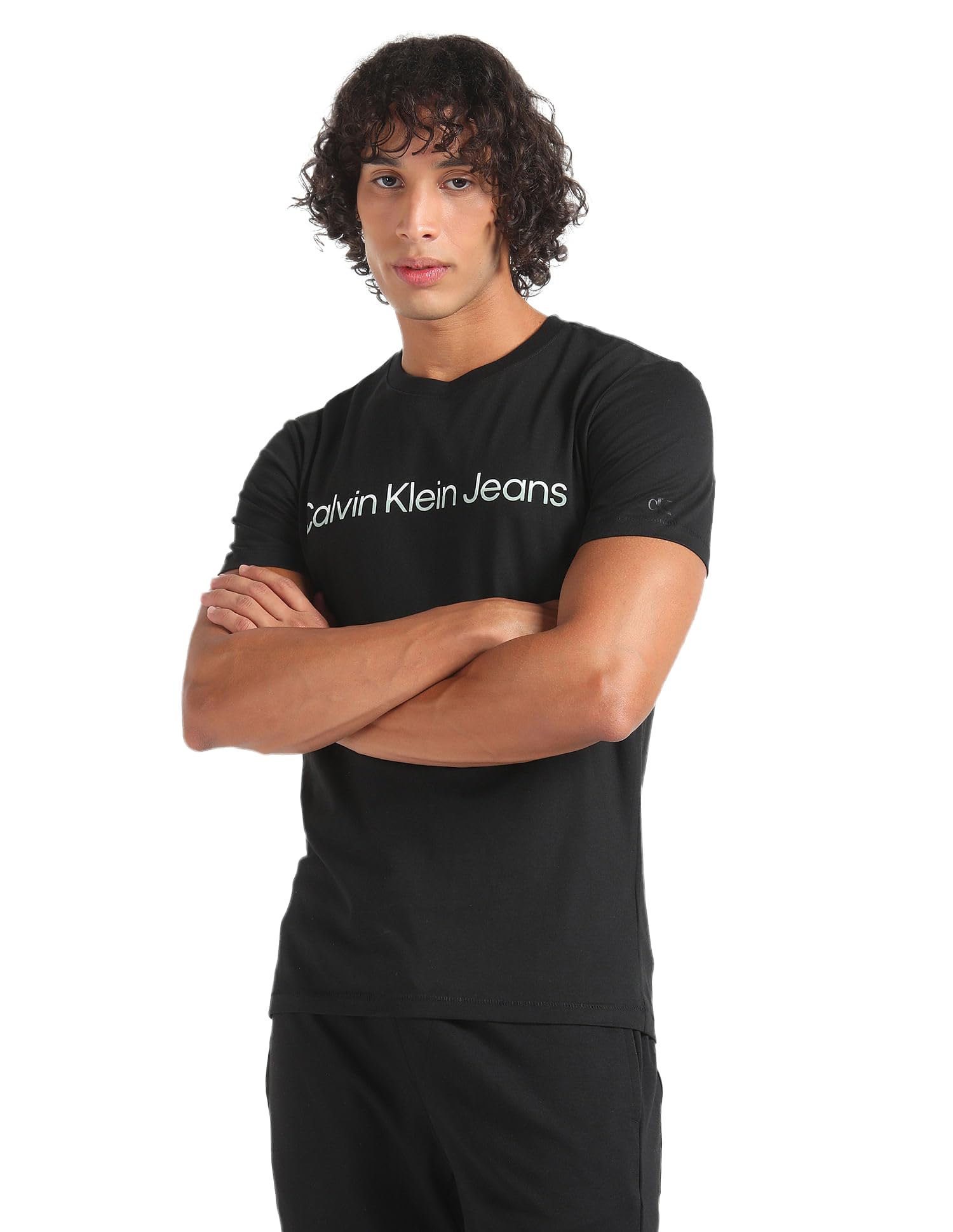 Calvin Klein Camisetas de Punto de Manga Corta para Hombre