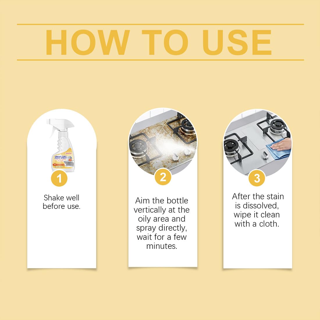 Rotateepic - Limpiador de espuma de cocina multifuncional, limpiador de horno Pro Foam 2026, spray limpiador de cocina, limpieza de vinagre blanco para horno, hogar, estufa, cocina y más (5 piezas)