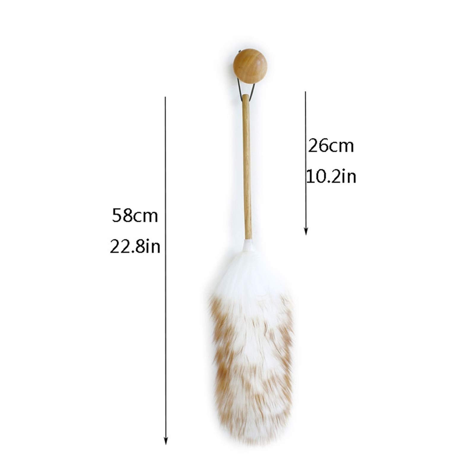 Cepillos de limpieza de escobas de mano LambSool Duster con mango de madera maciza, flexible, buenos empuñaduras, antiestático, plumero for limpieza doméstica y profesional Cepillo de limpieza de cerd