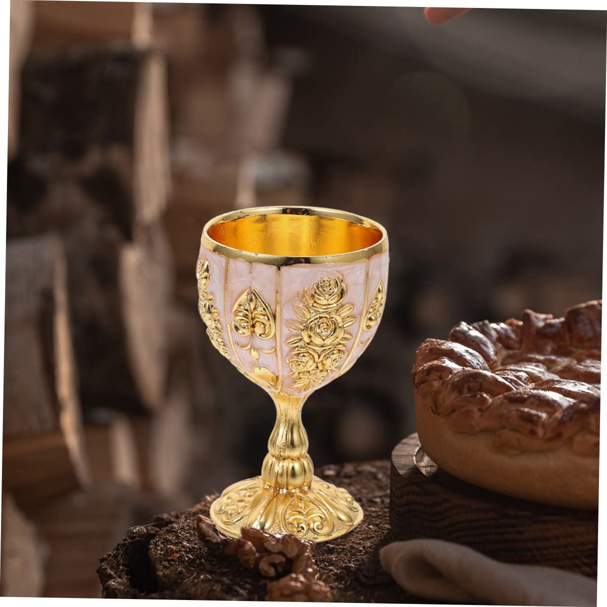 PRETYZOOM 10 Piezas Copa De Vino Europea De Alta Adornos Retro Taza De Té Vasos De Té Helado Copa De Cáliz Para Celebraciones Reales Recipiente Para Beber Taza De Caldero Taza De Cáliz