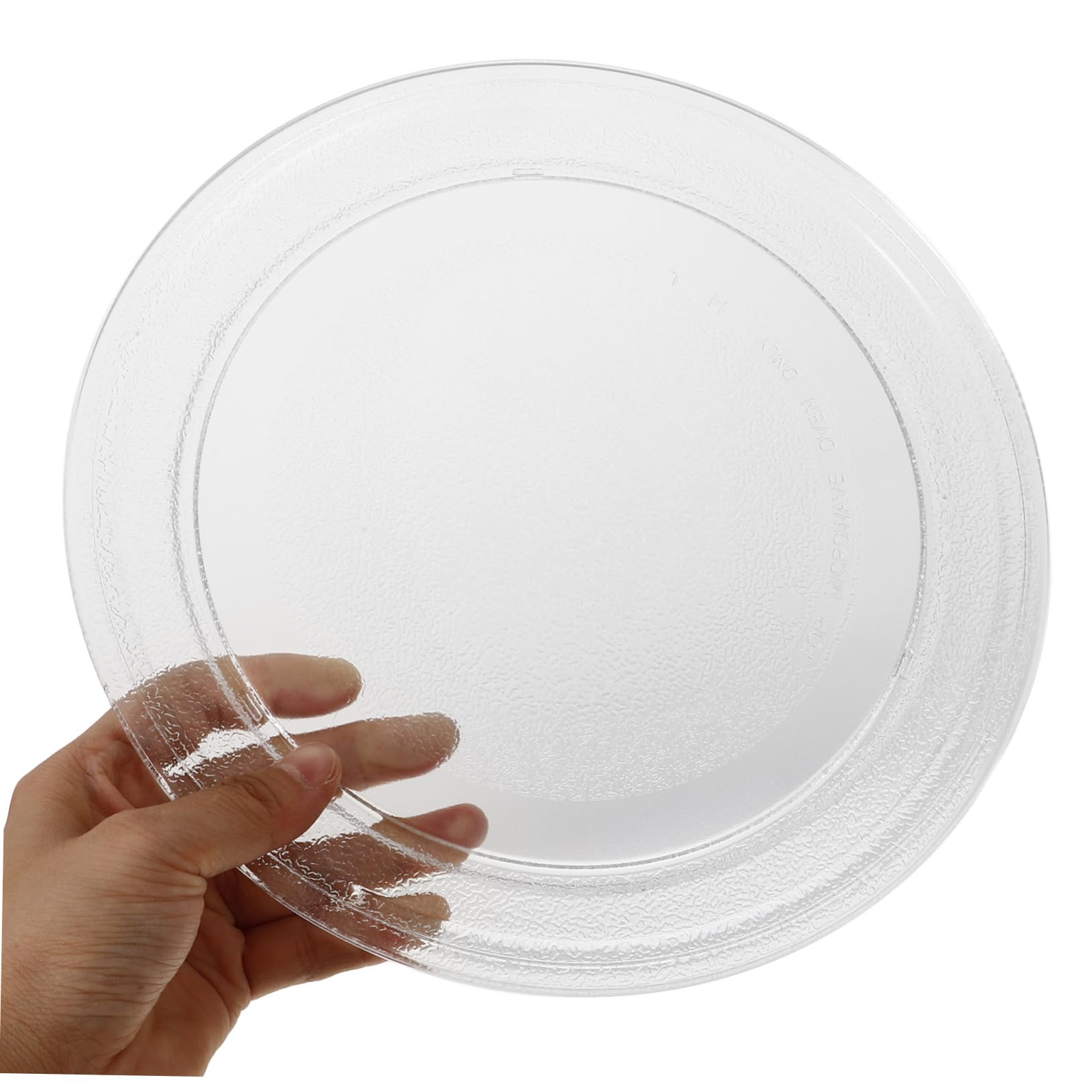 Operitacx Plato Giratorio de Vidrio y Microondas para Repuesto de 2 Piezas, Resistente al Calor Movimiento Suave para Calentamiento Uniforme