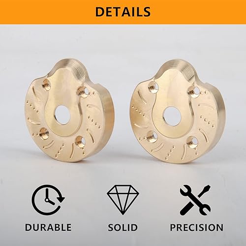 Miniatura 2 de kingsea 2 unidades de latón peso 3.32 oz portal exterior carcasa compatible con Axial SCX10 III AXI03007 Capra Unlimited Trail Buggy UTB 110 Rc