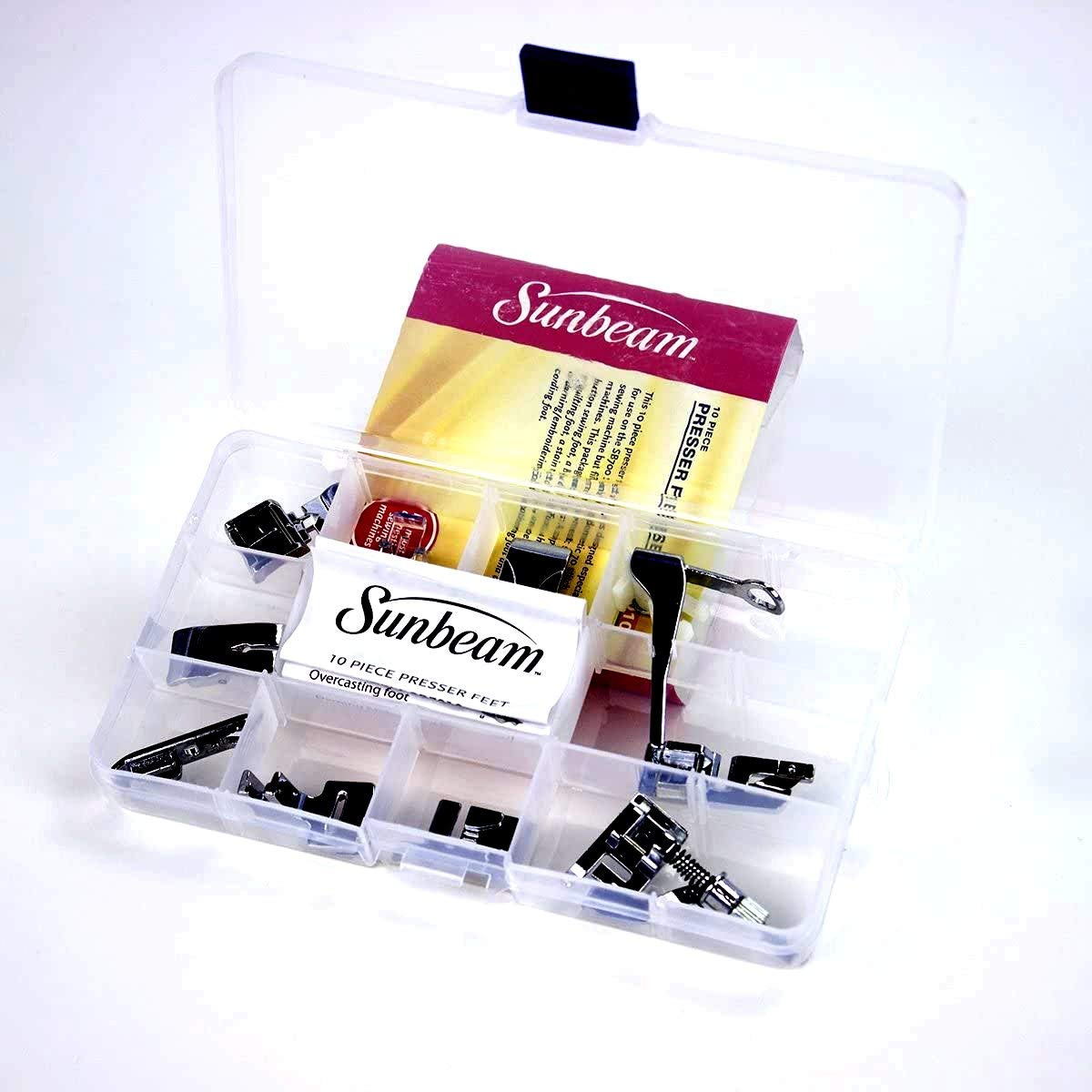 Sunbeam 10 Piece Presser Foot Set SB7010 Clear Packaging