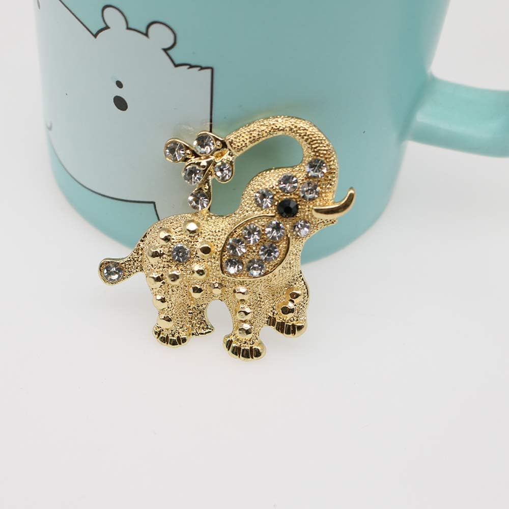 Pretty Animal Brooches Rose Gold and Platinum Plated Full Shining Crystal Brooch Pink Cat's Eye Brooch Pins - Image 6