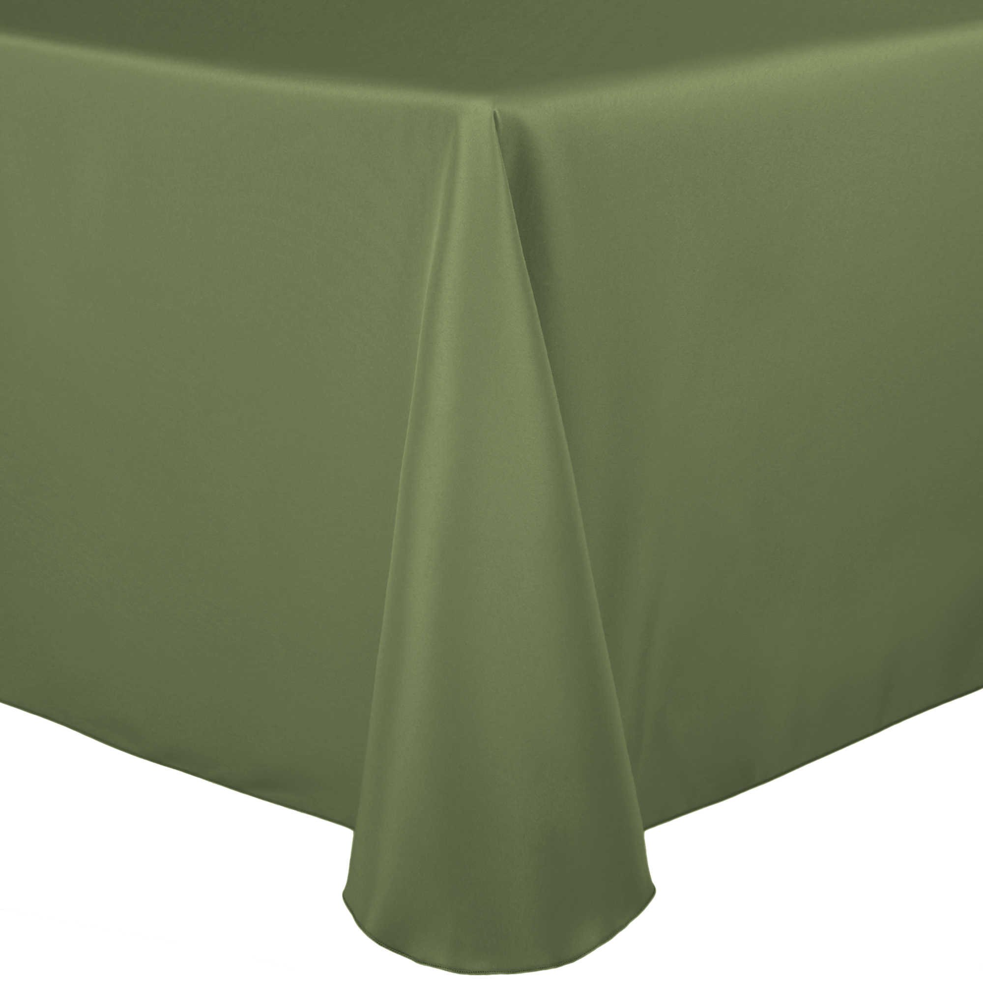Ultimate Textile 70 x 104-Inch Oval Polyester Linen Tablecloth Army Green