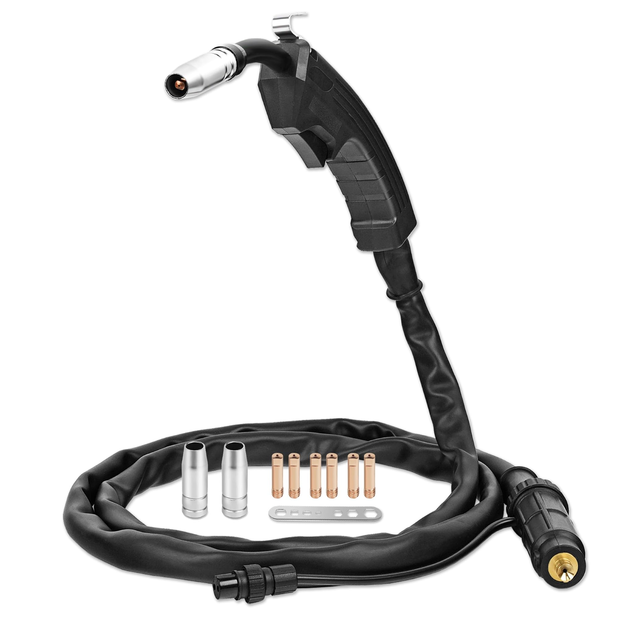 Chalumeau de soudage MIG135 pour machines à souder semi-automatiques sans gaz MB 14AK 100 A Longueur 2 m Convient pour machines à souder MIG135 Torche MIG sans gaz