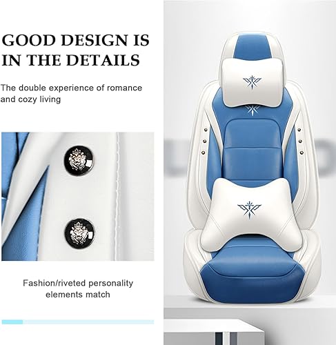 Miniatura 2 de PangDou - Juego completo de fundas de asiento delantero de cuero para Mazda 3 2005-2023, juego completo de fundas de asiento delantero de lujo,