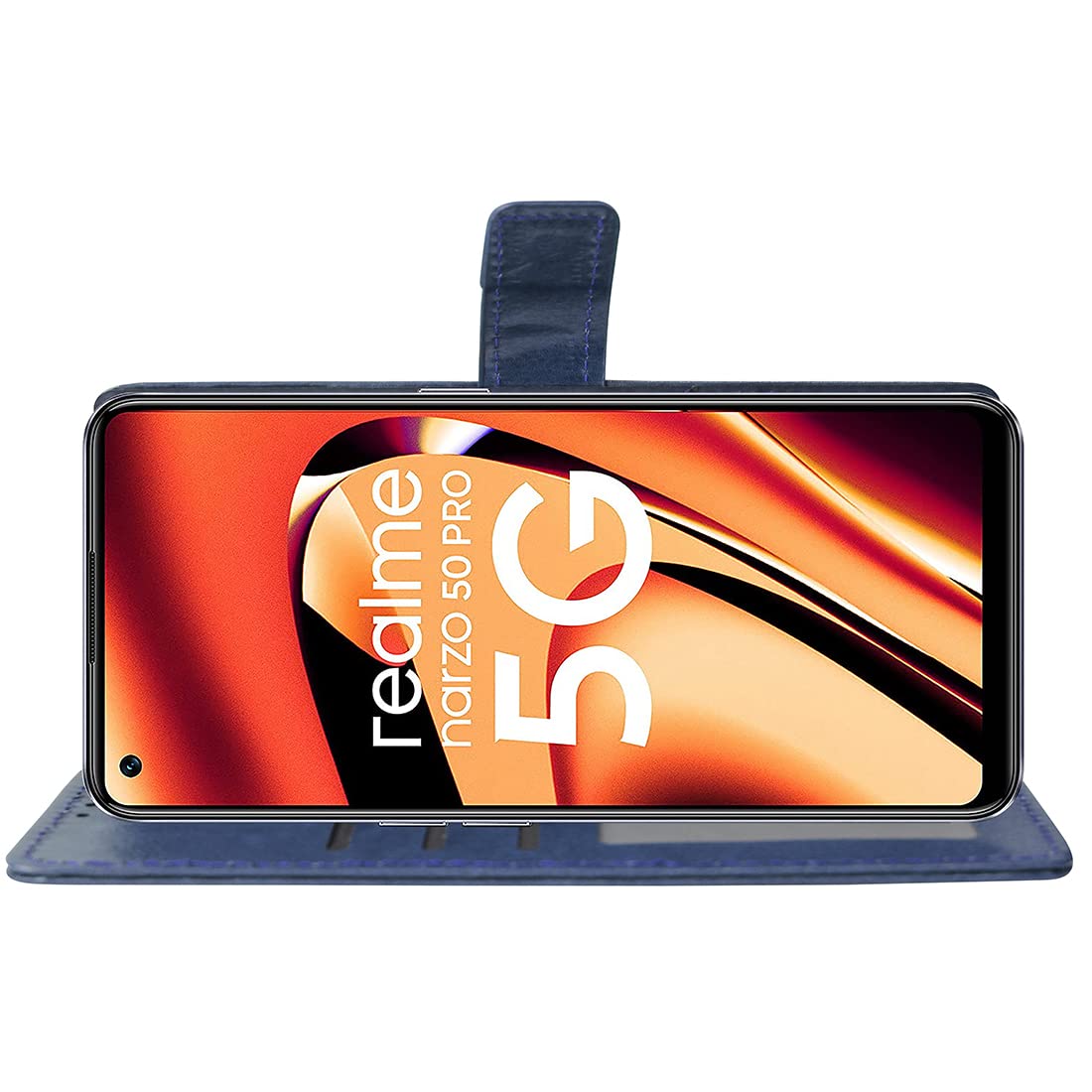 Realme Narzo 50 Pro 5G Flip Cover - Leather & Card Slots -4