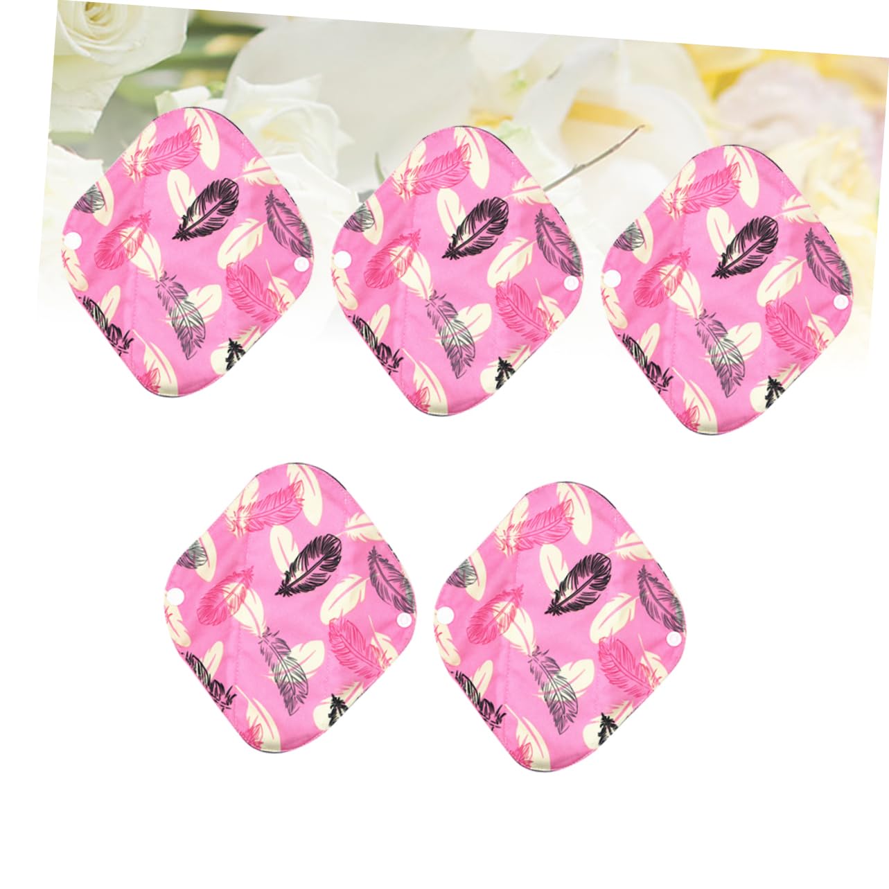 5piezas Compresas Sanitarias Lavables Reutilizables De Fibra Para Mujeres Ajustables Ropa Interior