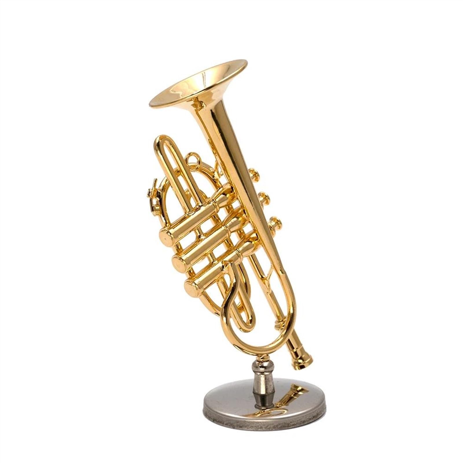 1 Pieza De Corneta De Cobre En Miniatura Modelo De Instrumento Musical En Miniatura Accesorios De Decoración De 8,5 Cm