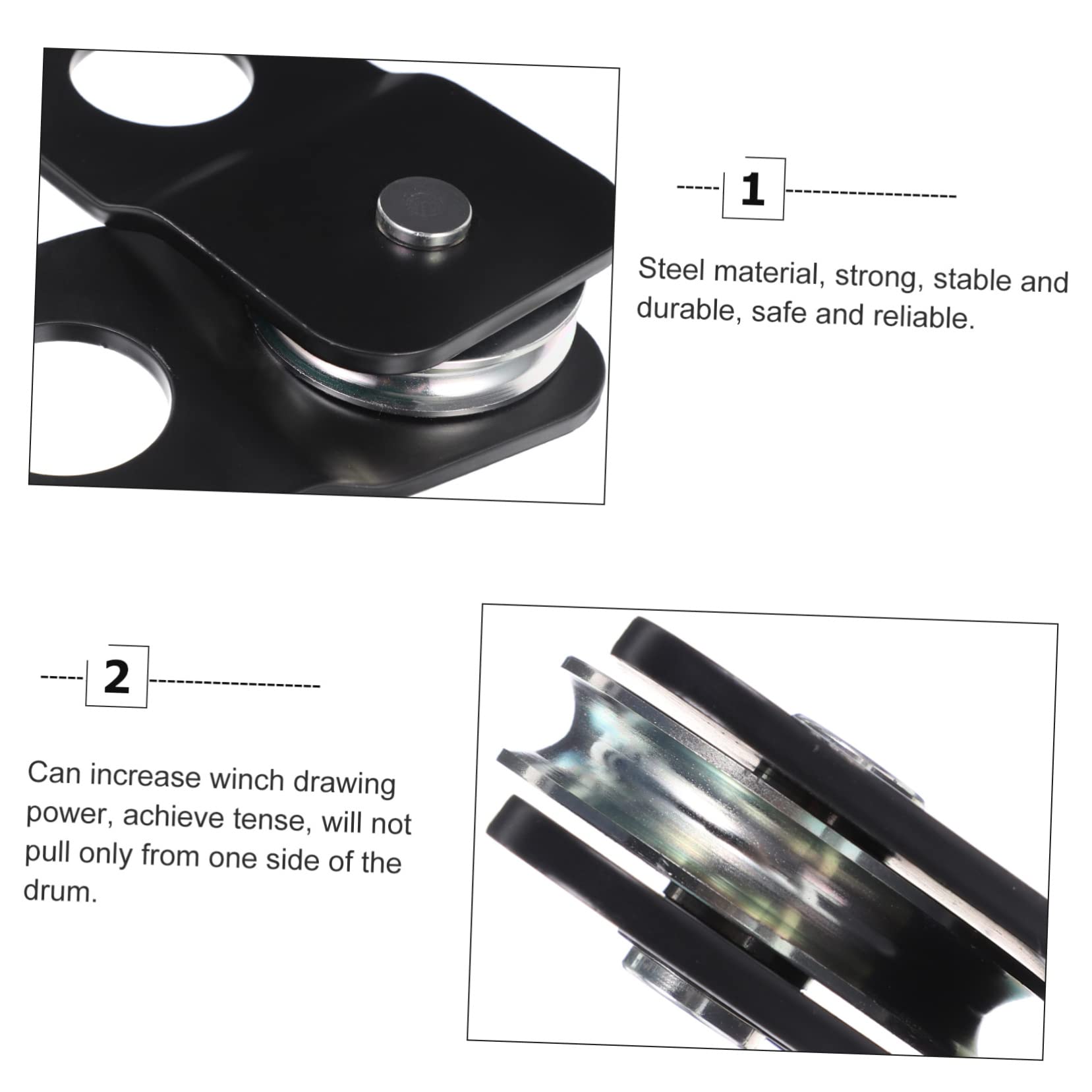 MUCKLILY Block Pulley Heavy Duty Off-Road Accessory for Towing and Rescue Premium Construction Reduces Load and Prevents Overheating for Trucks and Utvs