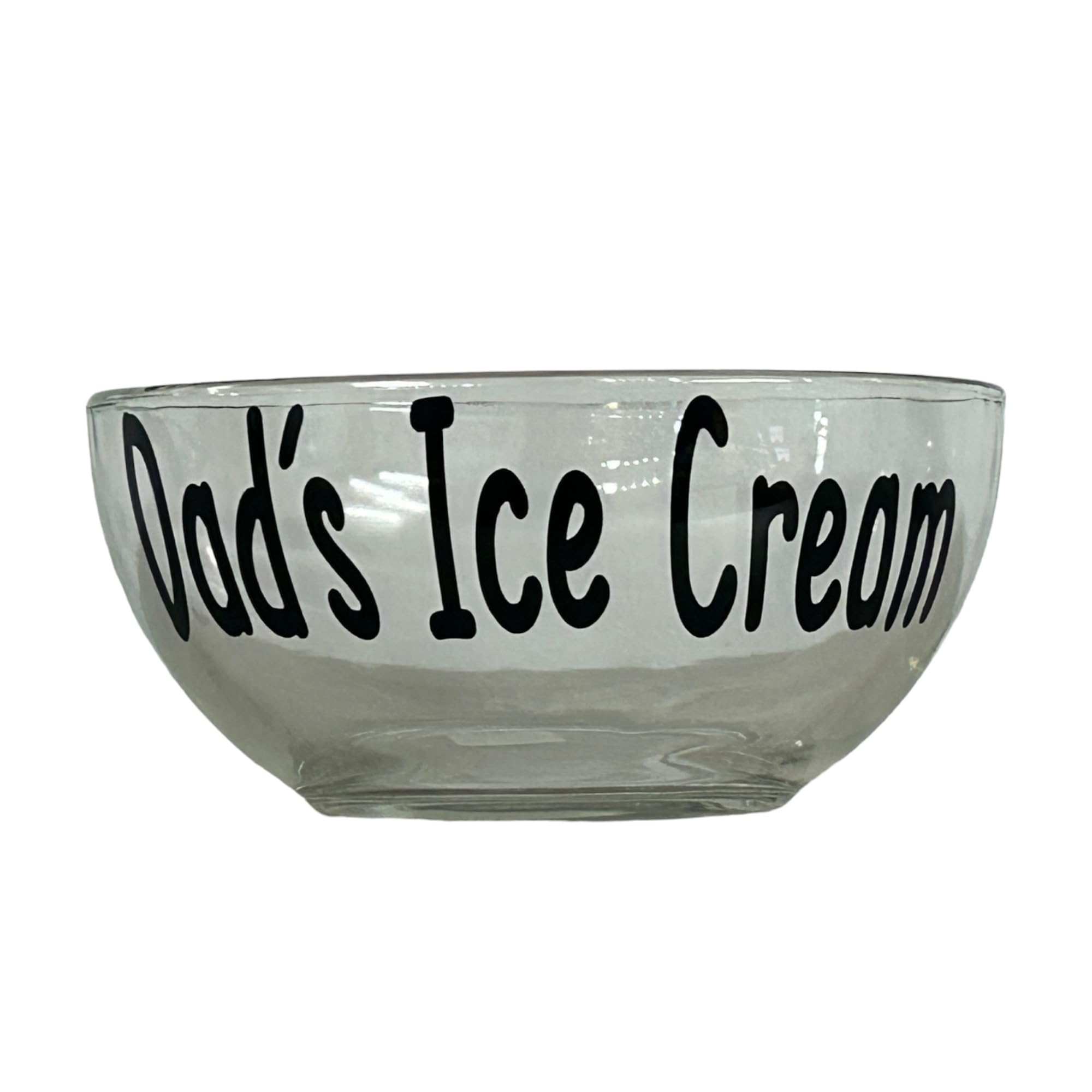 Personalized Ice Cream Bowl, Glass Dessert Dish Gift for Dad Grandpa Kids, Cereal Snacks