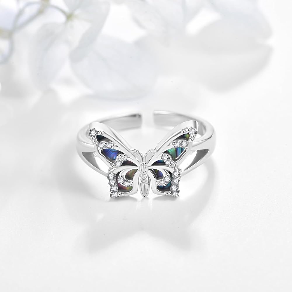 ⚠️6/15出品終了【CHIEKO+】25ss新作 butterfly ring Amazon.com: Zhi Kexin Butterfly Ring 925 Sterling Silver