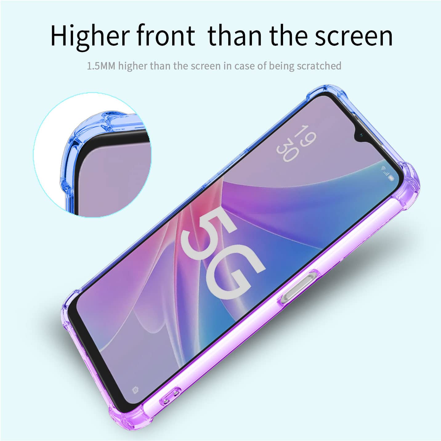 XINYEXIN Cover Glitter per Oppo A78 4G (6.43), Custodia Bling Brilla Ultrasottile Trasparente Antiurto, Carino Scintillante con Donne e Ragazze - Viola