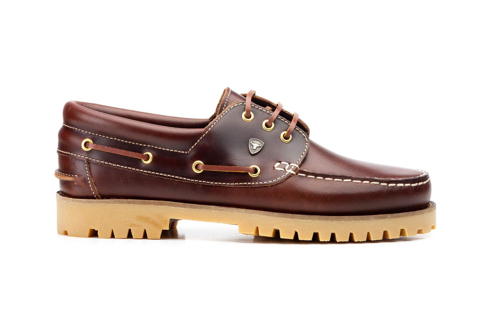 Herren Bootsschuhe Authentic 3 Eye Classic | Braun Brown | Pull Up-Leder (44 EU)