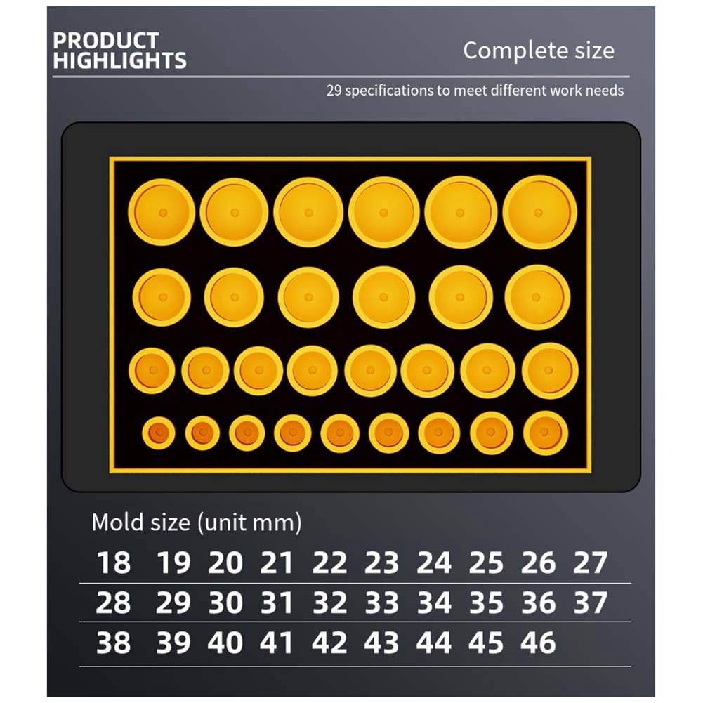 Uhrenform-Set, Uhrglas-Installationsform, Druckmessgerät-Verschließmaschine, 29-Teiliges Verschließmaschinen-Form-Uhrmacher-Werkzeug