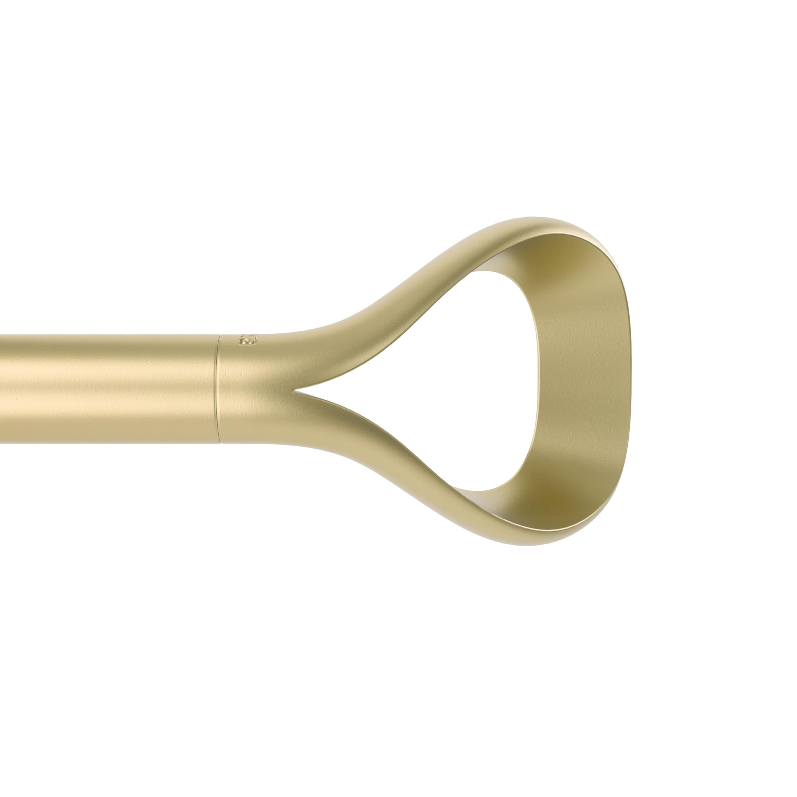 Umbra Loop Ausziehbare Vorhangstange mit D25mm, Verstellbare Länge 107-305 cm, Set inkl. Endstücke und Befestigungsmaterial, Gold
