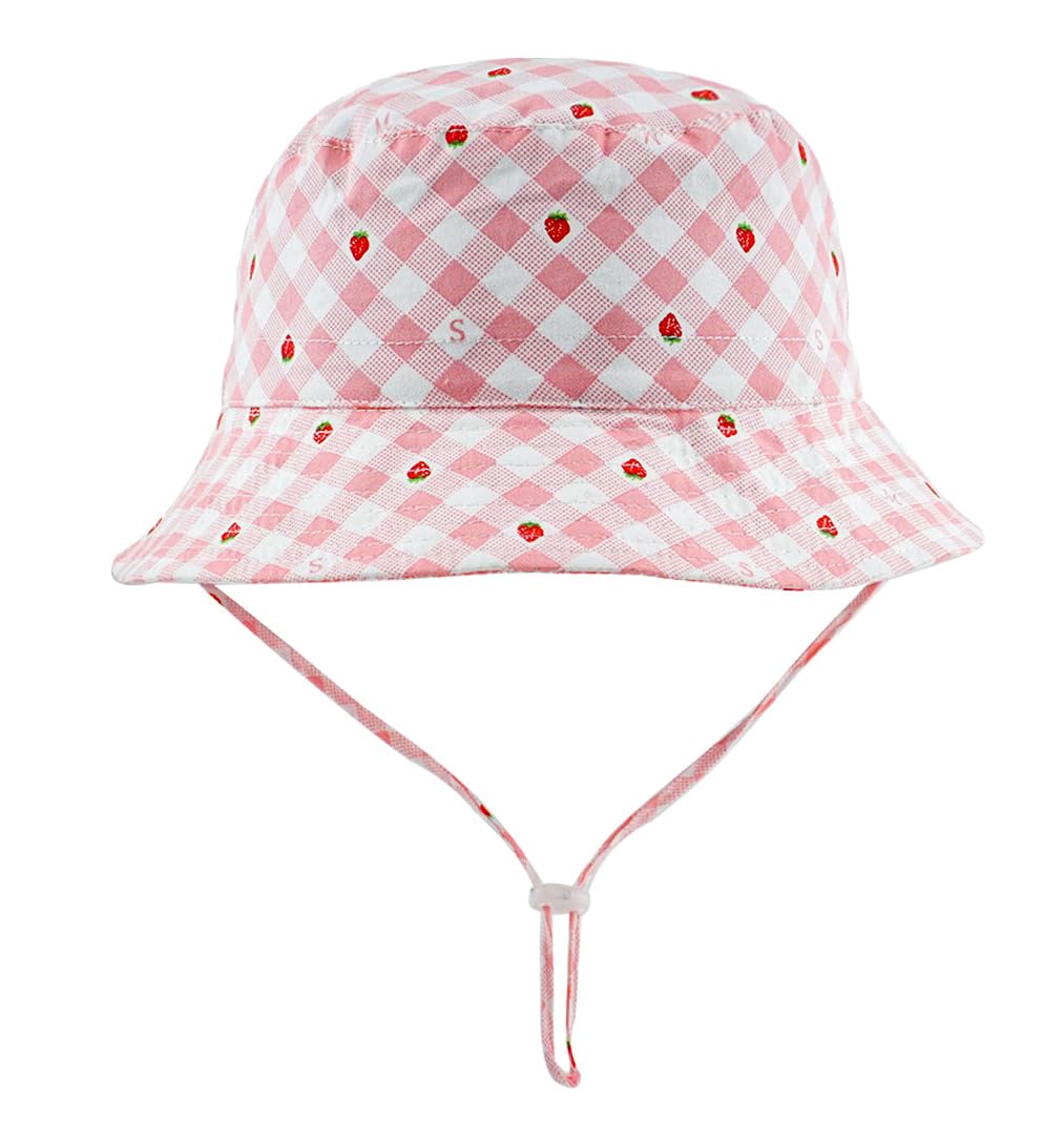 KeepSa Algodón Sombrero de Sol Bebé Niña Niño Verano Ajustable Pescador Gorra Protección de Sol Anti UV UPF 50+ para Exteriores Natación Playa Piscina