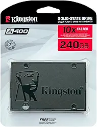 SSD 240GB Kingston A400, SATA, Leitura 500MB/s, Gravação 350MB/s - SA400S37/240G